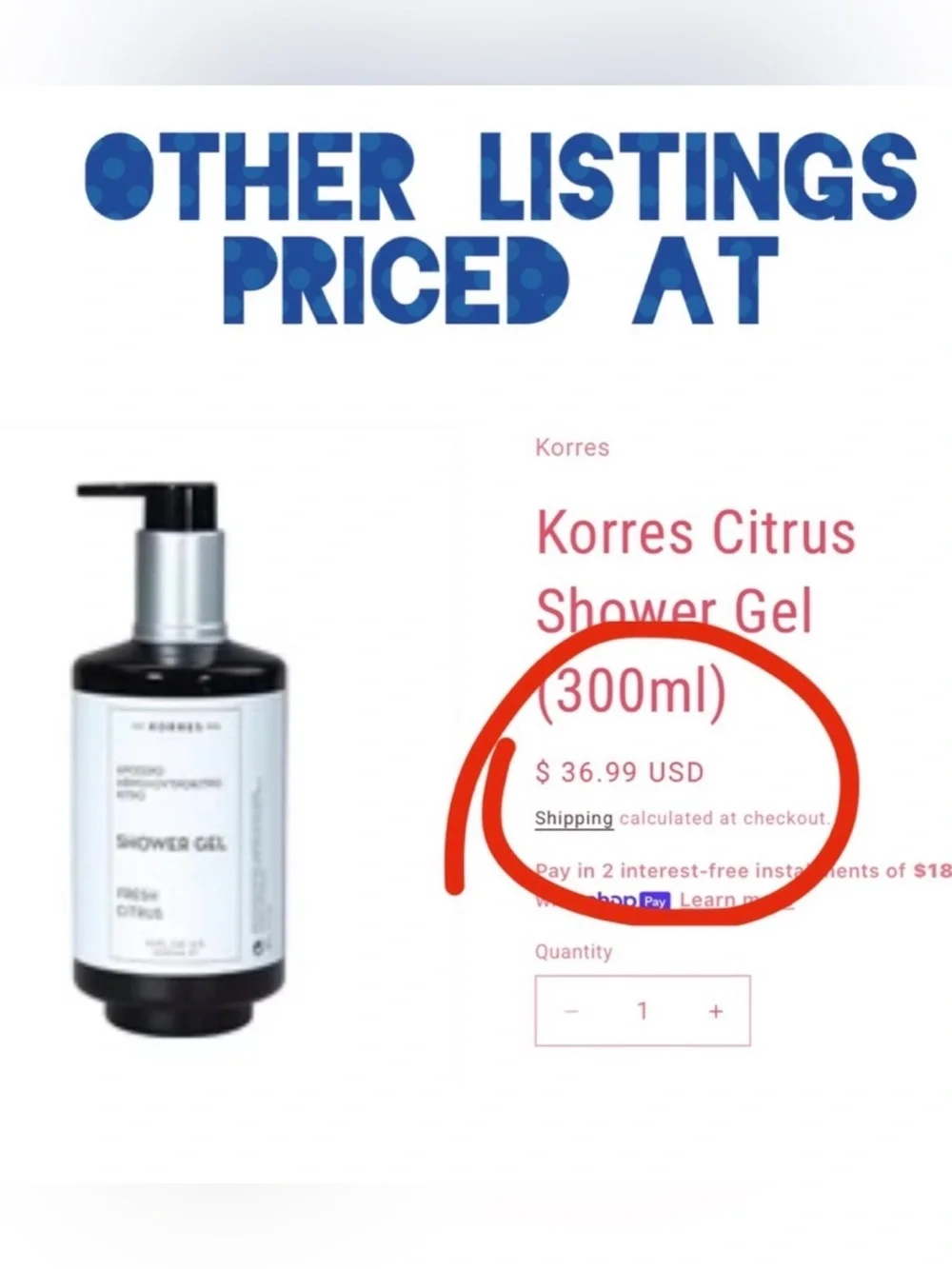 LAST ONE❗️KORRES SHOWER GEL (GREEK) 300ml/10 fl.oz